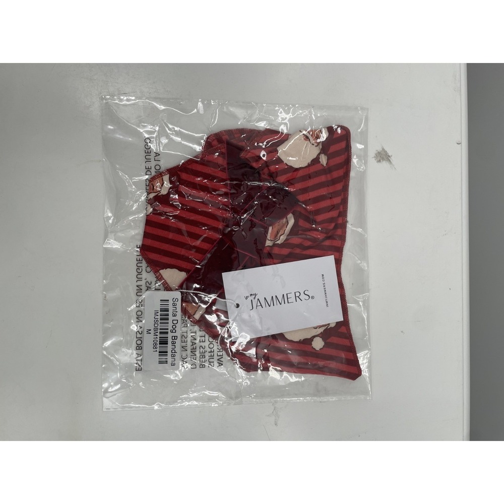 NWT In My Jammers Santa Dog‎ Bandana Medium Multicolor Holiday Christmas Event